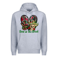 Heather Grey Day of the dead Mexico Premium Hoodie - HowdyJamesFarm