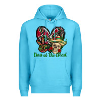 Ocean Blue Day of the dead Mexico Premium Hoodie - HowdyJamesFarm