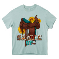 Arona saddle up cowboy western sunflowers Heavy Core Tee - Artiststas