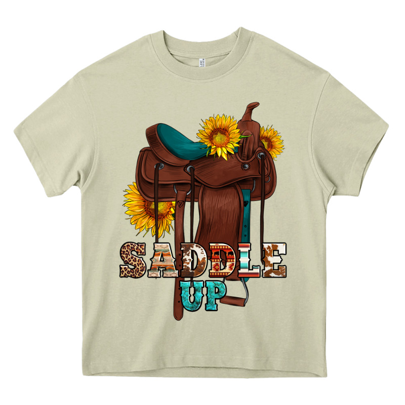 Saddle Up Cowboy Western Sunflowers Heavy Core Tee by Artiststas | Teevron
