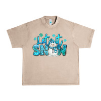 French Oak let it snow winter snowman Urban Heavy Tee - MaliasSmallBusiness