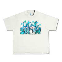Pistachio let it snow winter snowman Urban Heavy Tee - MaliasSmallBusiness