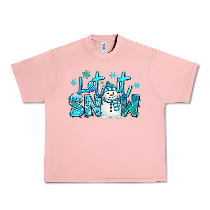 Let It Snow Winter Snowman Urban Heavy Tee by MaliasSmallBusiness | Teevron
