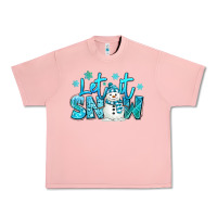 Salmon let it snow winter snowman Urban Heavy Tee - MaliasSmallBusiness