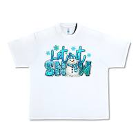 White let it snow winter snowman Urban Heavy Tee - MaliasSmallBusiness