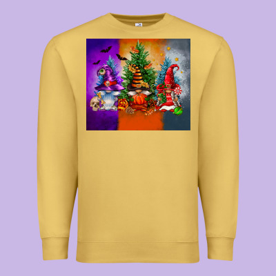 Halloween Gnomes Premium Sweatshirt Designed By Fadigitalartstudio