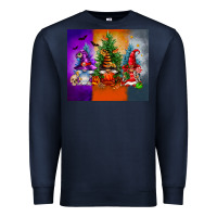 Navy halloween gnomes Premium Sweatshirt - FaDigitalArtStudio