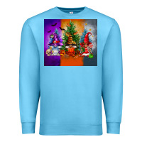 Ocean Blue halloween gnomes Premium Sweatshirt - FaDigitalArtStudio