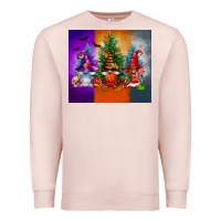Pale Pink halloween gnomes Premium Sweatshirt - FaDigitalArtStudio