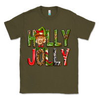 Army Green Holly Jolly elf gnome Classic Tee - NancyCooperArtShop
