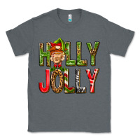 Charcoal Heather Holly Jolly elf gnome Classic Tee - NancyCooperArtShop