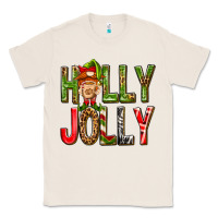 Natural Holly Jolly elf gnome Classic Tee - NancyCooperArtShop