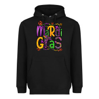 Black mardi gras Heavyweight Hoodie - OliviaCreatesArt