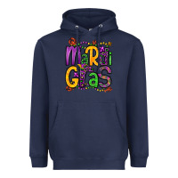 Navy mardi gras Heavyweight Hoodie - OliviaCreatesArt