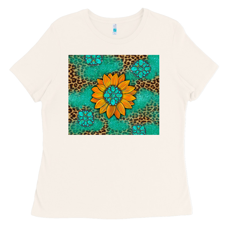 Sunflower Gemstone Leopard Ladies Tee by Artiststas | Teevron