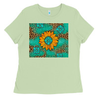 Matcha Sunflower Gemstone Leopard Ladies Tee - Artiststas