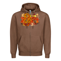 Chestnut year of the dragon chinese new year 2024 Zipper Hoodie - CowGirlArtShop