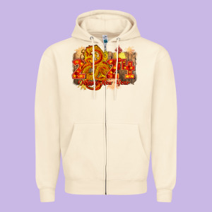 Year Of The Dragon Chinese New Year 2024 Zipper Hoodie Designed By Cowgirlartshop