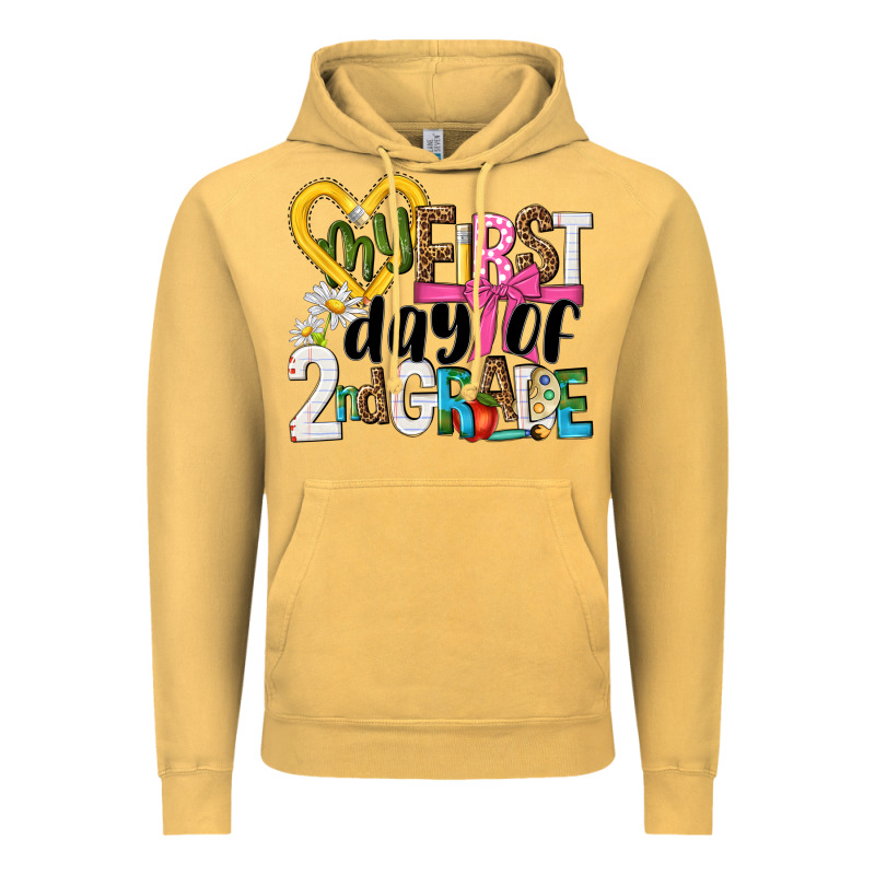 My First Day Of 2nd Grade Vintage Hoodie by NancyCooperArtShop | Teevron