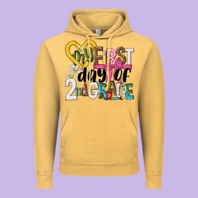 My First Day Of 2nd Grade Vintage Hoodie Designed By Nancycooperartshop
