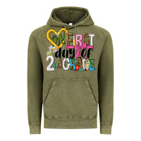 Vintage Olive my first day of 2nd grade Vintage Hoodie - NancyCooperArtShop