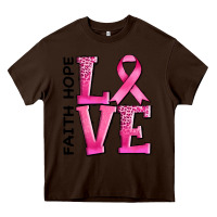 Chocolate Brown faith hope love Heavy Core Tee - AdoDesignShop