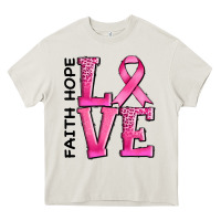 Cream faith hope love Heavy Core Tee - AdoDesignShop