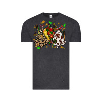 Vintage Black hair stylist with christmas tree Vintage Tee - MaliasSmallBusiness