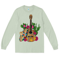 Matcha ,mexican sombrero guitar rose cactus Long Sleeve Tee - Artiststas