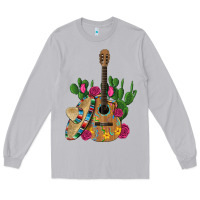 Moon Dust ,mexican sombrero guitar rose cactus Long Sleeve Tee - Artiststas