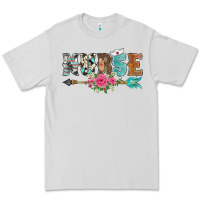 Dove Grey western nurse arrow floral Premium Tee - BarkalooDesign