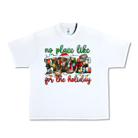 White no place like for the holiday Urban Heavy Tee - MaliasSmallBusiness