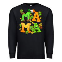 Black St. Patrick's Day mama Premium Sweatshirt - OliviaCreatesArt