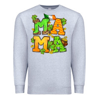 Heather Grey St. Patrick's Day mama Premium Sweatshirt - OliviaCreatesArt