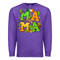 Purple St. Patrick's Day mama Premium Sweatshirt - OliviaCreatesArt