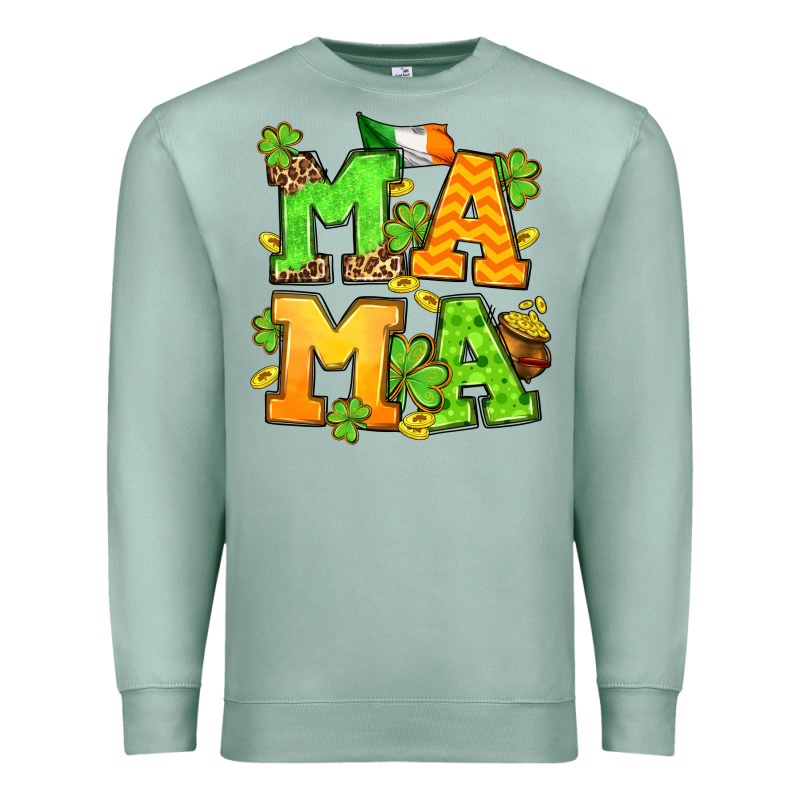 St. Patrick's Day Mama Premium Sweatshirt by OliviaCreatesArt | Teevron