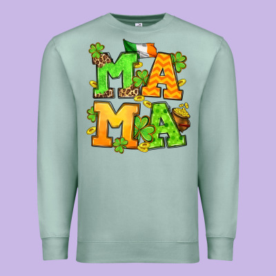 St. Patrick's Day Mama Premium Sweatshirt Designed By Oliviacreatesart