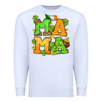 White St. Patrick's Day mama Premium Sweatshirt - OliviaCreatesArt