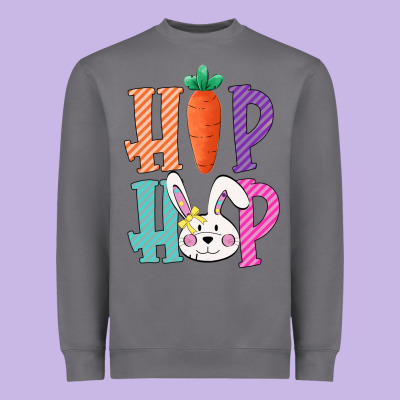 Hip Hop Easter Girls Toddlers Kids Leopard Bunny Heavyweight Sweatshirt Designed By Bettercallsaul