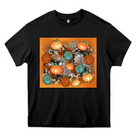 Black cowhide pumpkin Heavy Core Tee - AdoDesignShop