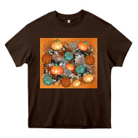 Chocolate Brown cowhide pumpkin Heavy Core Tee - AdoDesignShop
