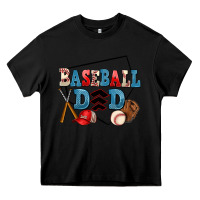 Black baseball dad Heavy Core Tee - AdoDesignShop