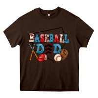 Chocolate Brown baseball dad Heavy Core Tee - AdoDesignShop
