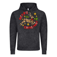 Vintage Black merry christmas deer Vintage Hoodie - MaliasSmallBusiness