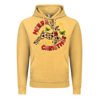 Vintage Mustard merry christmas deer Vintage Hoodie - MaliasSmallBusiness