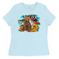 Horse With Sunflowers Ladies Tee | Teevron