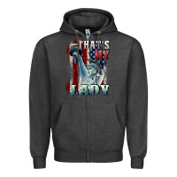 Charcoal Heather thats my lady Zipper Hoodie - CowGirlArtShop