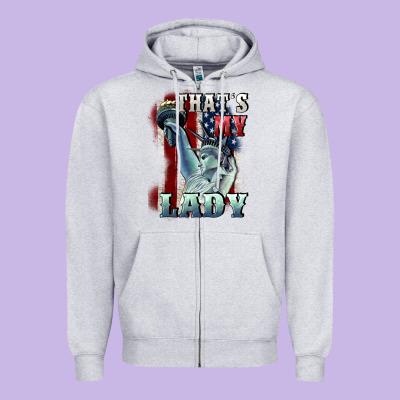 Thats My Lady Zipper Hoodie Designed By Cowgirlartshop