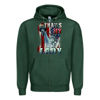Sports Green thats my lady Zipper Hoodie - CowGirlArtShop
