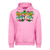 Fuchsia Pink Summer Break Urban Hoodie - CowhideDigitalArt
